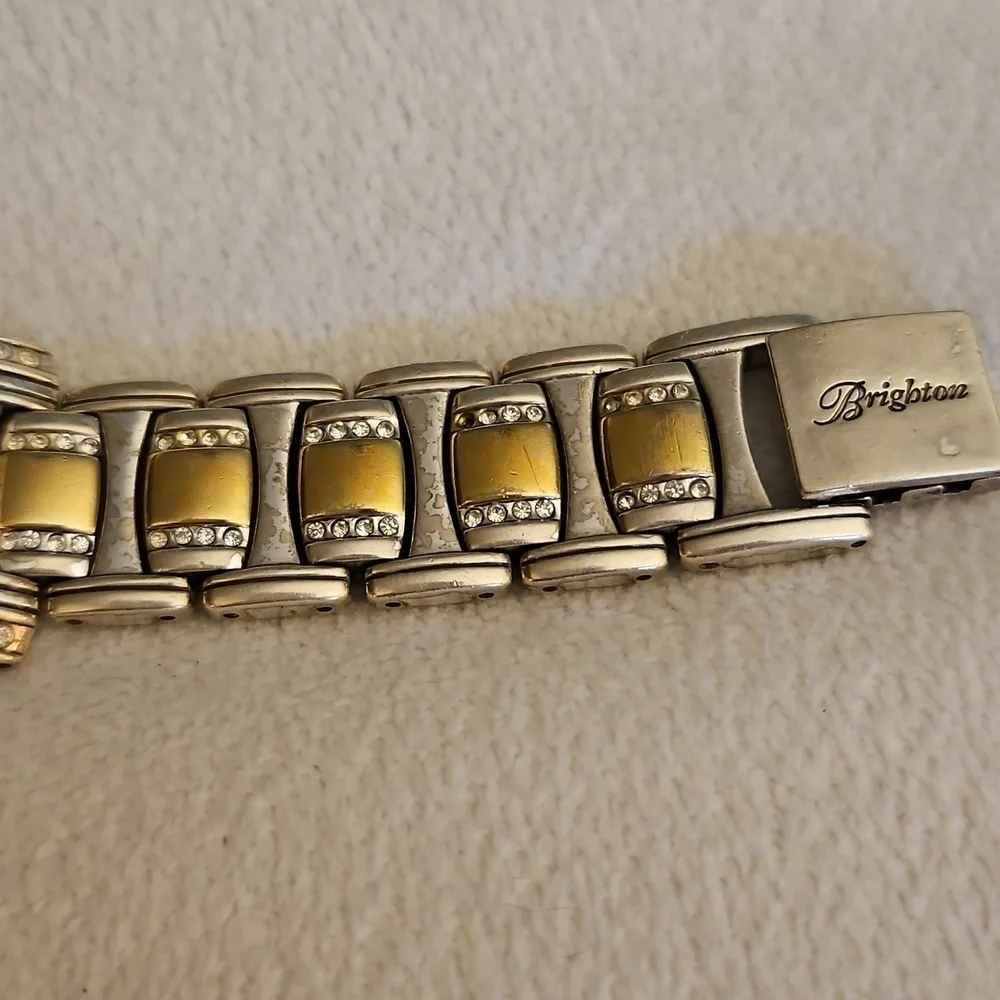 Vtg BRIGHTON 1990s Turin Silver and Gold Two-Tone Watch